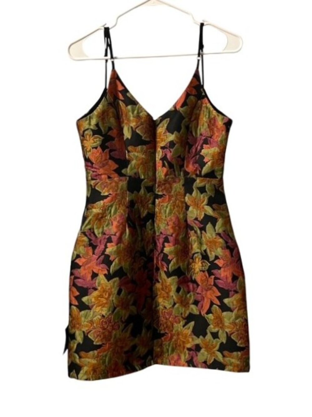 NWT Lulus Ready for Festivities Floral Jacquard Mini Dress Size Small - Picture 5 of 16